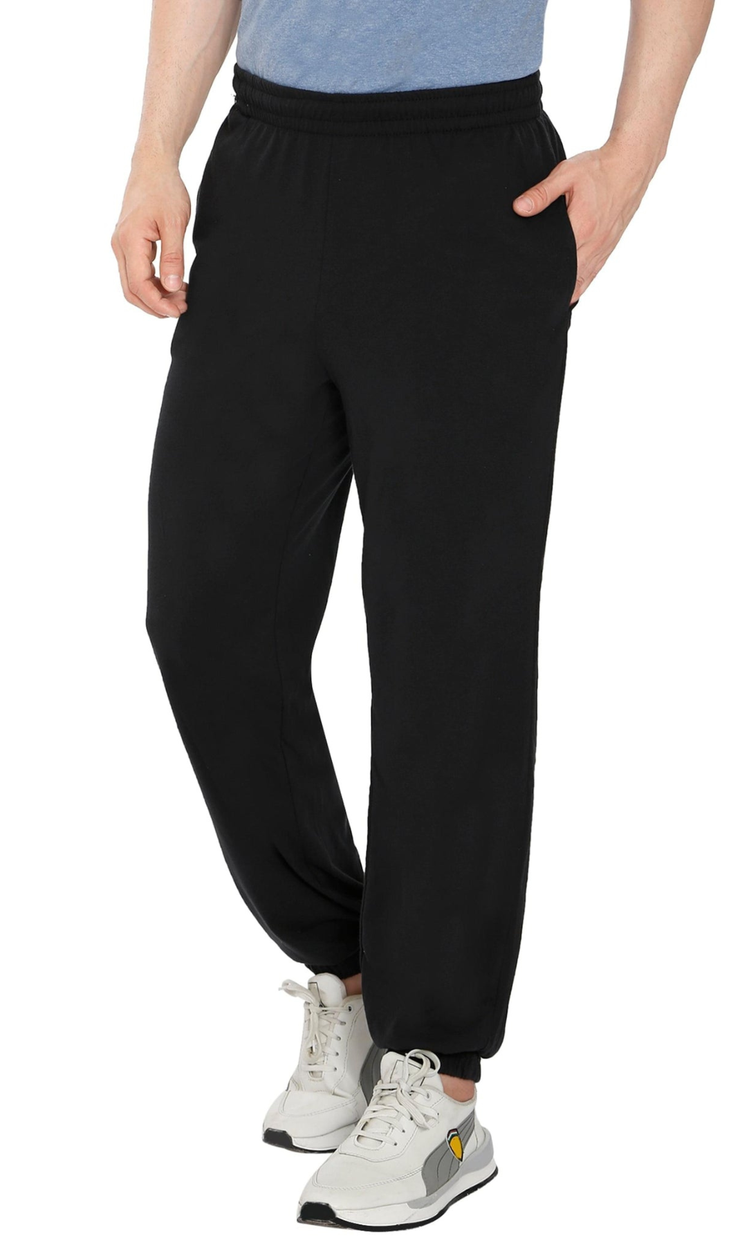 Mens Pull On Elastic Waist Knit Pants - Relaxed Dressing for Comfort