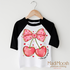 2T Kids / Black/White 3/4 Sleeve Tee