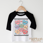 2T Kids / Black/White 3/4 Sleeve Tee