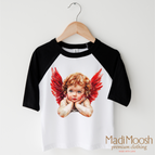 2T Kids / Black/White 3/4 Sleeve Tee