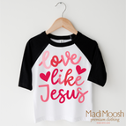 2T Kids / Black/White 3/4 Sleeve Tee