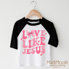 2T Kids / Black/White 3/4 Sleeve Tee