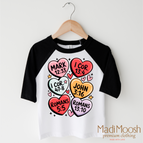 2T Kids / Black/White 3/4 Sleeve Tee