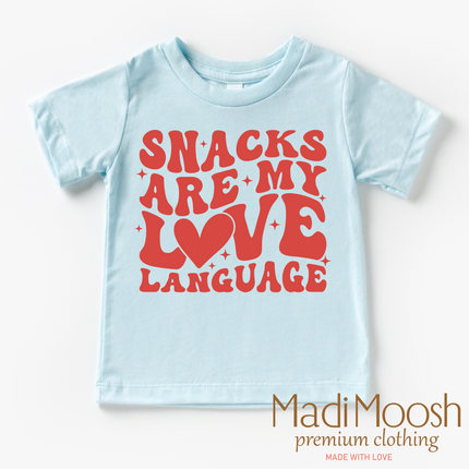 Snacks Are My Love Language Valentine's Day Shirt -  Valentine's Tee