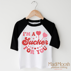 2T Kids / Black/White 3/4 Sleeve Tee