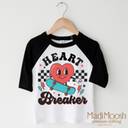 2T Kids / Black/White 3/4 Sleeve Tee