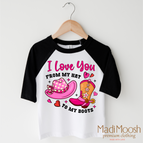 2T Kids / Black/White 3/4 Sleeve Tee