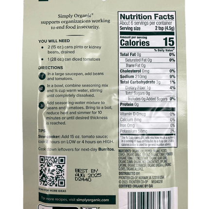 Chili Seasoning Mix, Vegetarian