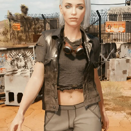 Cyberpunk 2077 Ciri Black Leather Vest