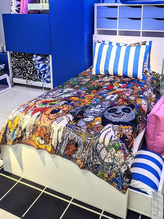 Vincent Gordon "Cartoon Gumbo" Blanket - Vertical