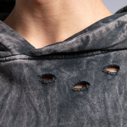 Vintage Distressed Hoodie - Oversized Washed Pullover Sweatshirt