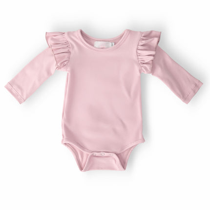 Vintage Pink L/S Flutter Bodysuit