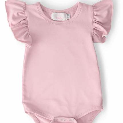 Vintage Pink S/S Flutter Bodysuit