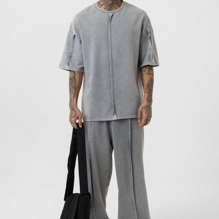 Vintage Washed Look Oversized Tracksuit Set