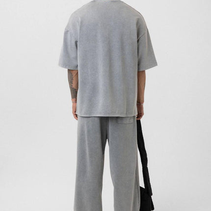 Vintage Washed Look Oversized Tracksuit Set