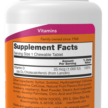 Vitamin D-3 1,000 IU, Chewable