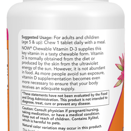 Vitamin D-3 1,000 IU, Chewable