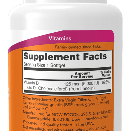 Vitamin D-3 5,000 IU High Potency