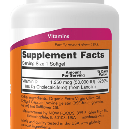 Vitamin D-3 50,000 IU Max Potency