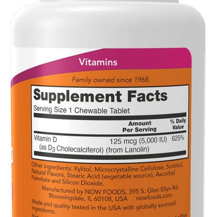 Vitamin D-3 Chewable 5,000 IU
