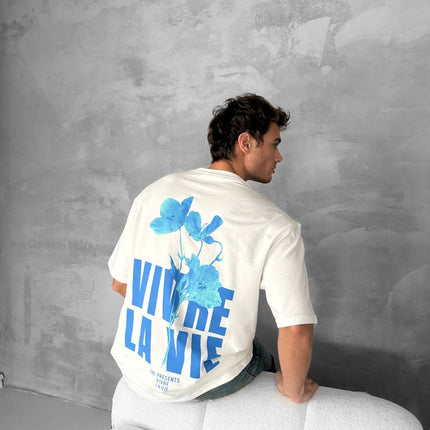 Vivre La Vie Floral Graphic Cotton Tee