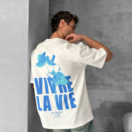 Vivre La Vie Floral Graphic Cotton Tee