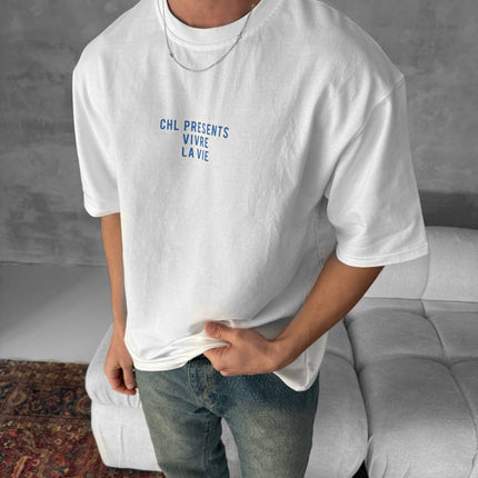 Vivre La Vie Floral Graphic Cotton Tee