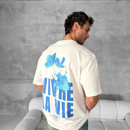 Vivre La Vie Floral Graphic Cotton Tee