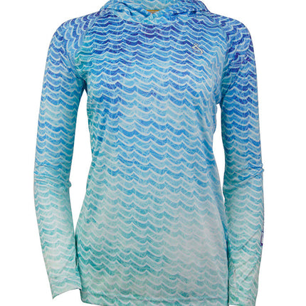 Women's Waves L/S UV Fishing Hoodie