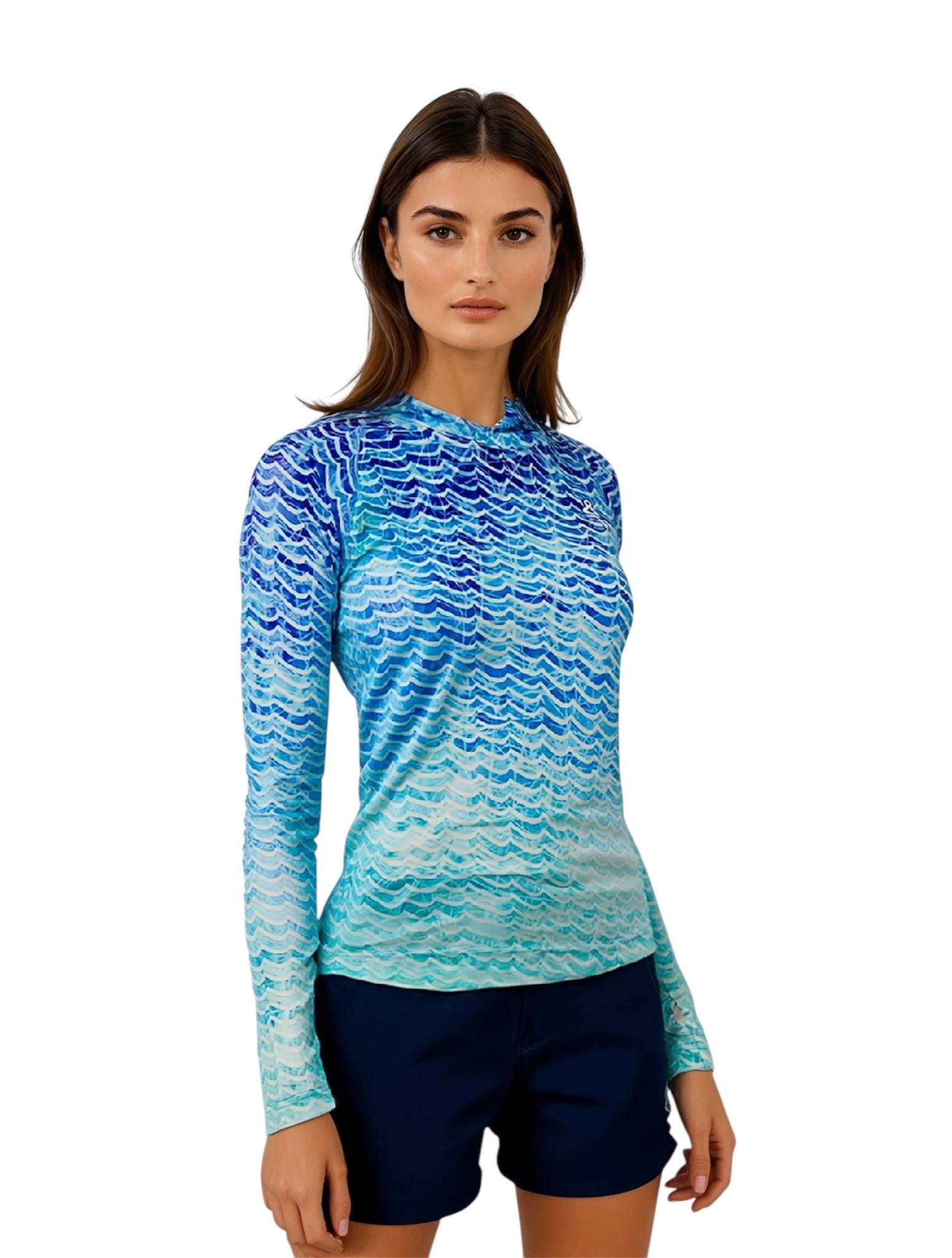 Women's Waves L/S UV Fishing Hoodie