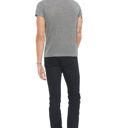 Men's Novelty Texture Wide Neck Tee