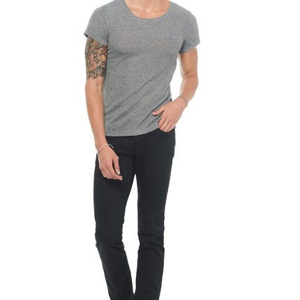 Men's Novelty Texture Wide Neck Tee