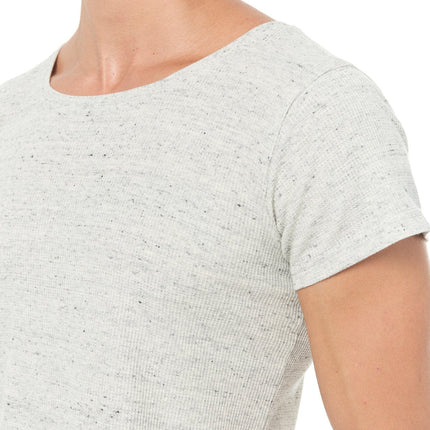 Men's Novelty Texture Wide Neck Tee