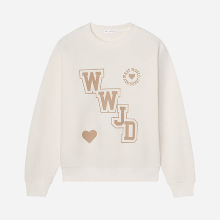 WWJD Varsity Unisex Crewneck