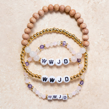 WWJD Gold Letter Bracelet