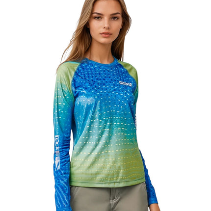 Women's Whale Shark Camo UV Fishing Shirt