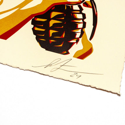 Shepard Fairey "War By Numbers" Letterpress Print