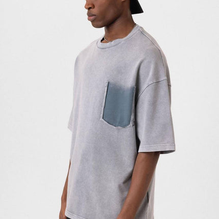 Washed Effect Tee - Vintage Style Soft Cotton T-Shirt - Casual Retro Top