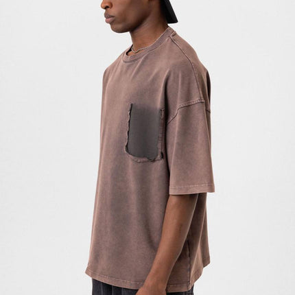 Washed Effect Tee - Vintage Style Soft Cotton T-Shirt - Casual Retro Top