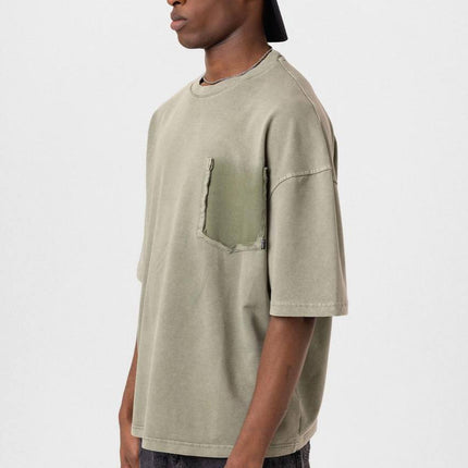 Washed Effect Tee - Vintage Style Soft Cotton T-Shirt - Casual Retro Top