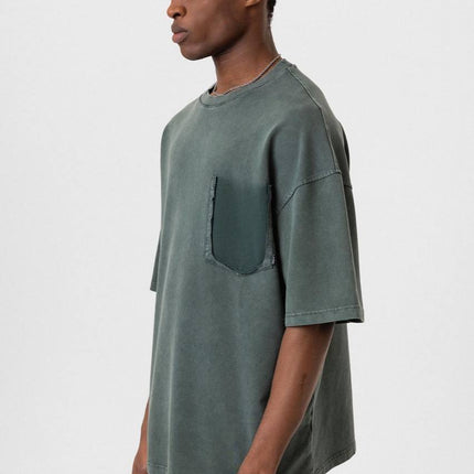 Washed Effect Tee - Vintage Style Soft Cotton T-Shirt - Casual Retro Top