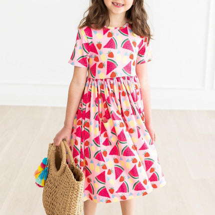 SALE Watermelon Wonder S/S Pocket Twirl Dress
