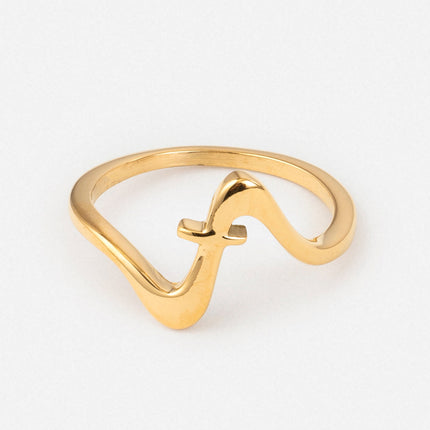 Wavy Cross Ring