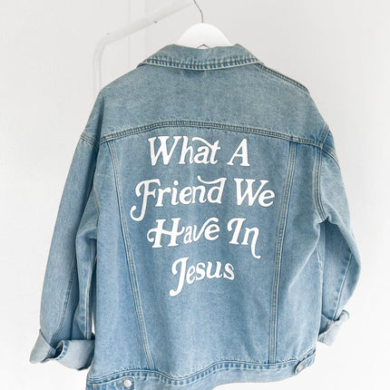 What a Friend In Jesus Denim Jacket