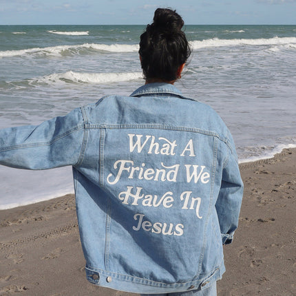What a Friend In Jesus Denim Jacket
