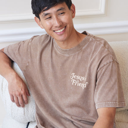 What a Friend in Jesus Brown Unisex Tee