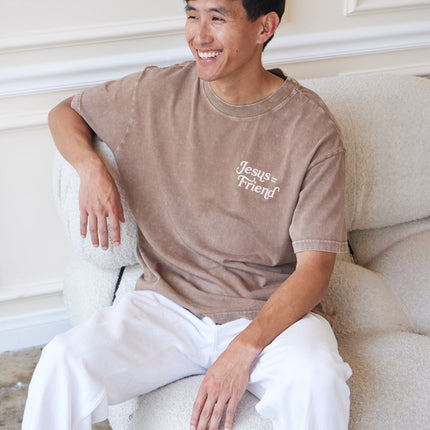 What a Friend in Jesus Brown Unisex Tee
