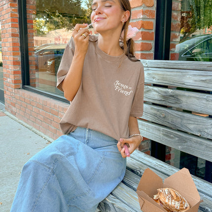 What a Friend in Jesus Brown Unisex Tee
