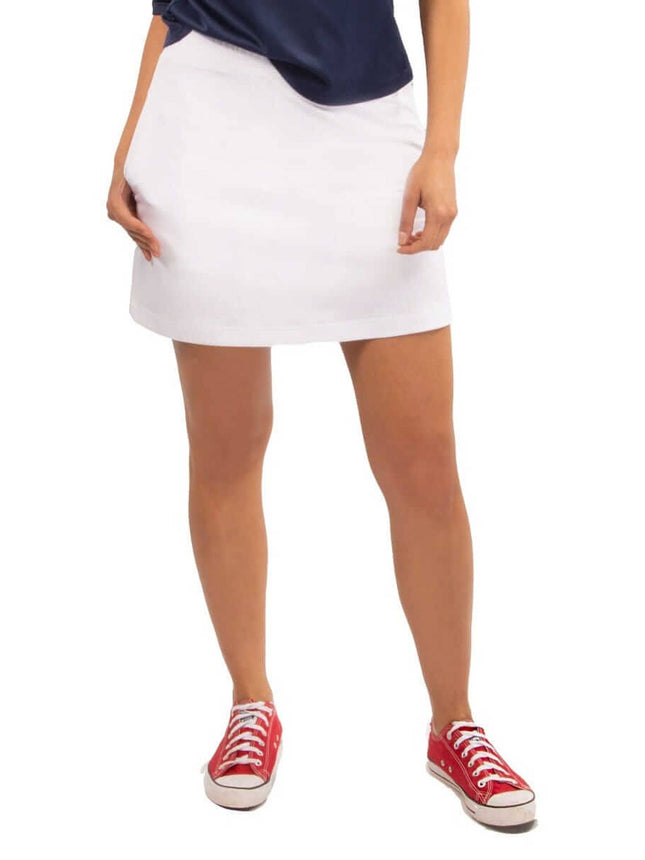 White Jersey Skort