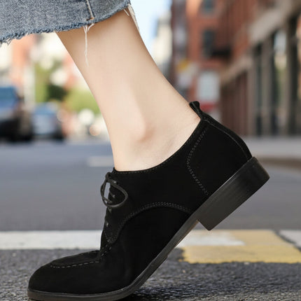 Women’s Retro Deep-Mouth Lace-Up Loafers